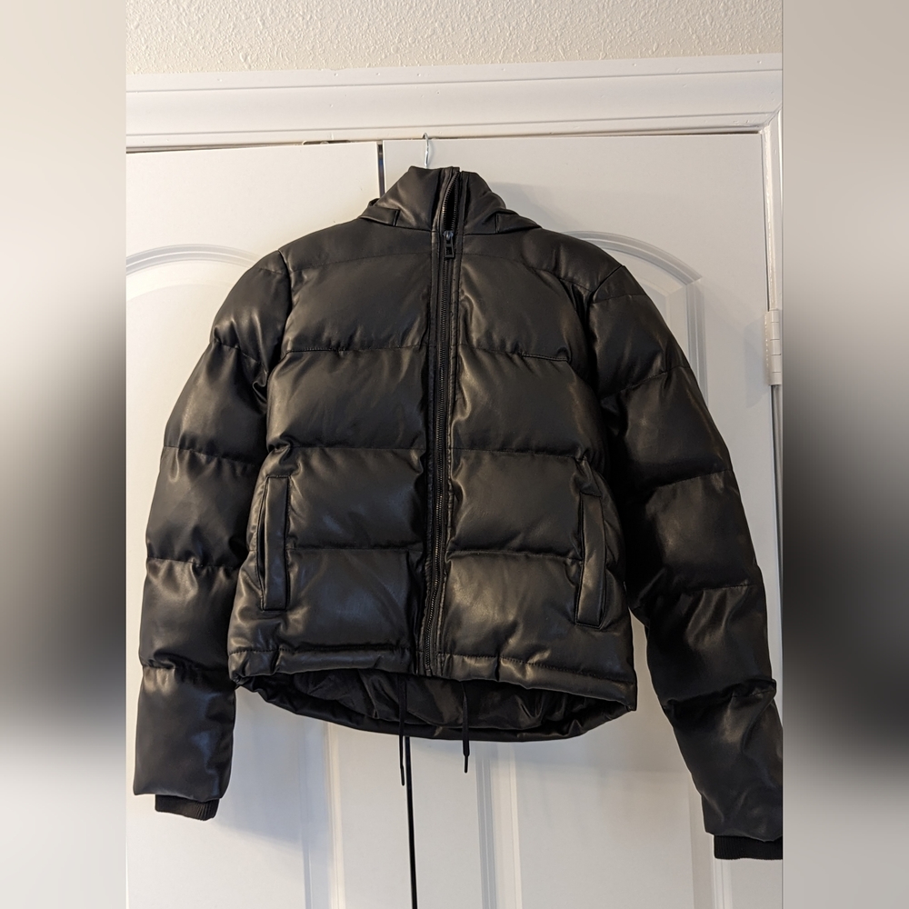 Good American Faux Leather Puffer Size 1/S